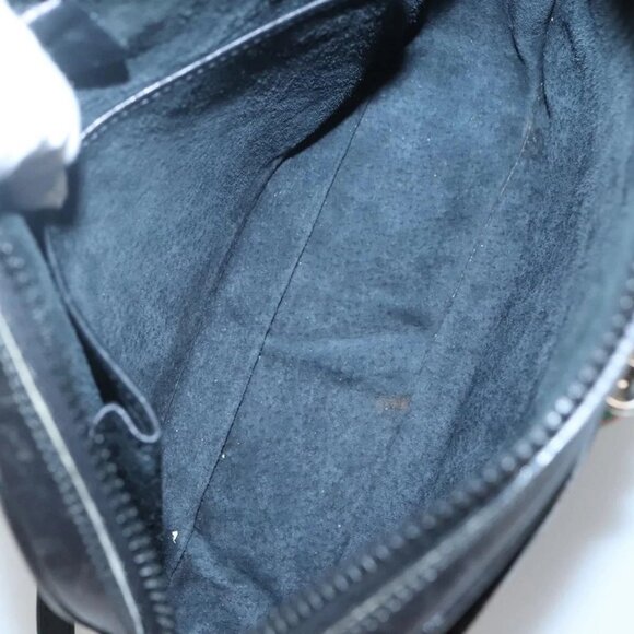 GUCCI Micro GG Canvas Web Sherry Line Shoulder Bag Black Gold Red Auth - Picture 14 of 16